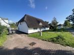 Reetgedecktes Bauernhaus mit Boddenblick - Hausansicht